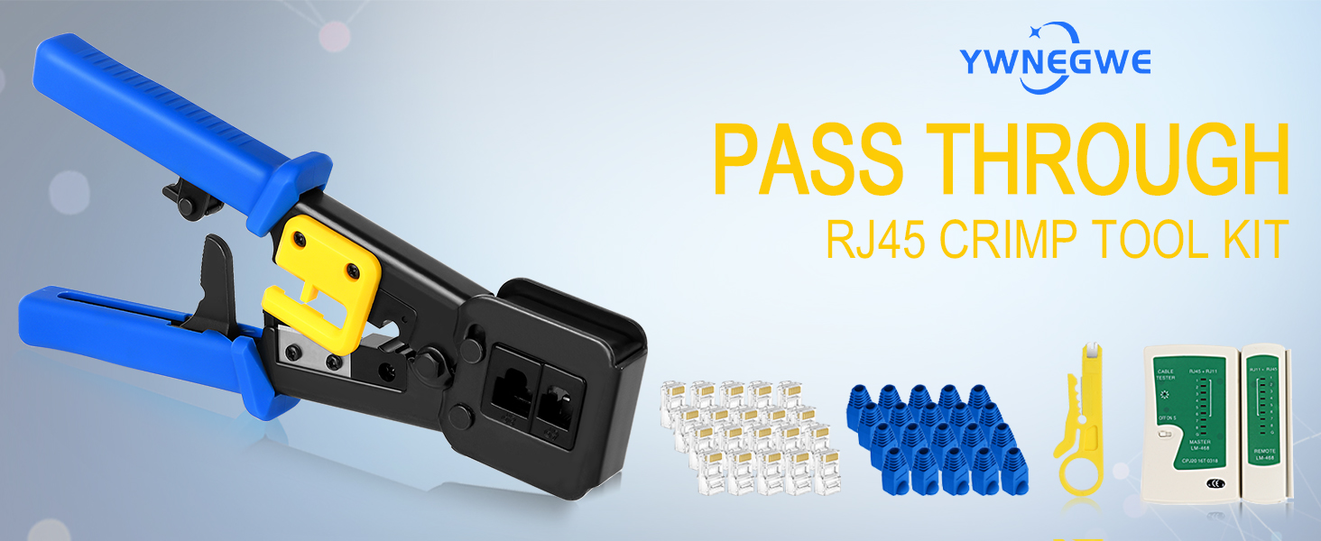 rj45 crimp tool kit pass through