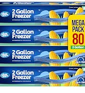 Gallon Plastic Storage Bags - Reusable Thick Food Storage Bags - Microwave-Safe, Zero BPA - Resea...