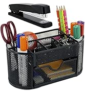 Neudeco Desk Organizers Mesh Desktop Office Supplies Multi-functional Caddy Pen Holder Stationery...