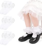 3 Pairs Girls Ruffle Socks