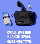 Acteon Microfiber Gym Towel & Wet Bag Travel Set, Large Quick Dry Silver ION Odor-Free Mega Absor...