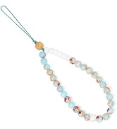 Handmade Natural Gemstone Beaded Charm Cell Phone Camera Lanyard, Stanley Cup Accessories, Wrist ...