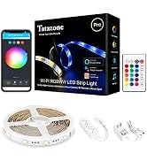 Tatazone RGBWW Smart LED Strip Lights, 32.8FT Tunable White 3000K-6500K+RGB WiFi Led Light Strips...