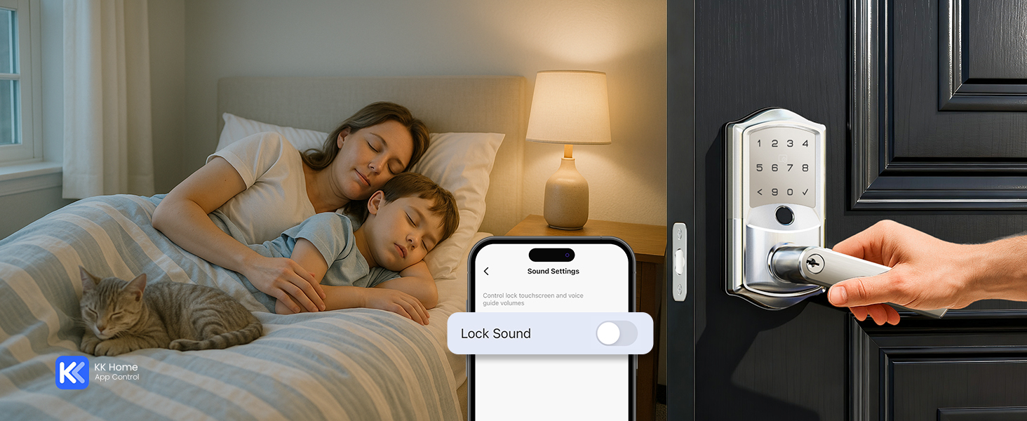keypad door lock with handle
