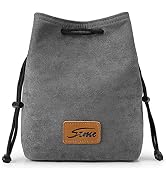 S-ZONE Soft Camera Bag DSLR Insert Handbag Drawstring Lens Case Compatible with Canon Nikon Sony