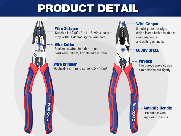 Linesman Combination Pliers CRV Steel Hand Tool Plier