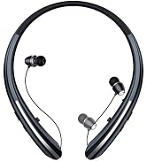 MOCANIO Neckband Bluetooth Headphones, 24H Battery with Auto-Retractable in-Ear Earbuds, HiFi Ste...