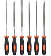 MORROWIND 6-Piece Needle File Set, Diameter 0.11" Length 5.51" Hardened Alloy Steel Mini File for...