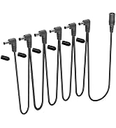 UpperFu 1 to 6 Ways 9V DC Daisy Chain Power Supply Splitter Adapter Cable Cord/Leads Right Angle ...