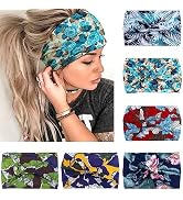 IVARYSS Wide Headbands for Women, Knotted Head Wraps Turbans, Large African Style Head Bands Hair...