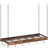 CHOEZON Hanging Pot Rack, Ceiling Wall Mounted Pot Rack for Kitchen, Industrial Style Pot Hanger ...