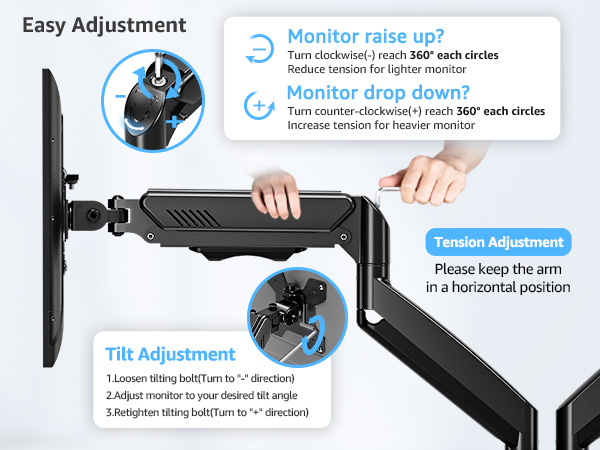 dual monitor arm