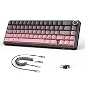 ATTACK SHARK X66 60% Wireless Mechanical Gaming Keyboard with Knob,Gasket Hot Swappable Custom Ke...