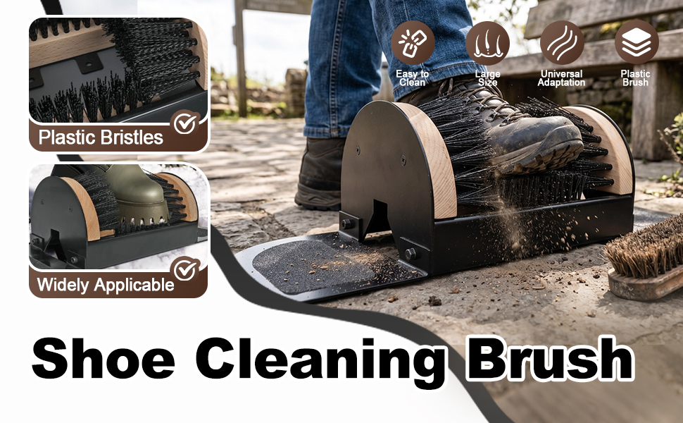 MAXIMILIAN Boot Scraper Outdoor Shoe Brush with Flaps