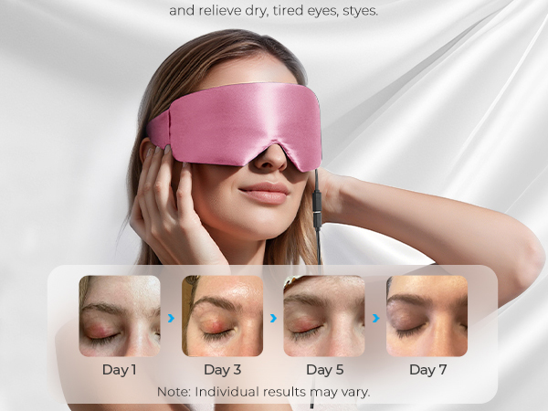 silk eye mask for sleeping, warm compress for eyes, usb hot sleep mask