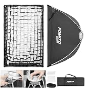 FOMITO 23.6" x 35.4" Quick Release Strip Softbox 60x90cm Rectangular Bowens Mount Light Box with ...