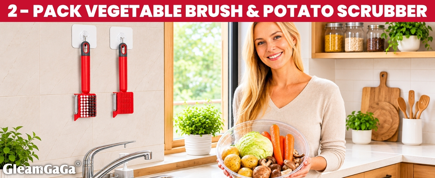 GleamGaGa vegetable brushes (2pack)