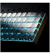 XVX White Shine Through Keyboard Keycaps, Forged Carbon Texture Cherry Profile Keycap Set, Side P...