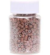 NIACONN 1000pcs Microlink Beads 4mm Silicone Lined Hair Tinsel Beads Micro Link Rings for Hair Ex...