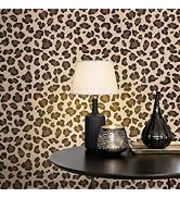 Cheetah Print Decor Peel and Stick Wallpaper - Funky Unique Brown Leopard Textured Contact Paper ...