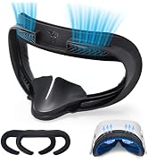 VR Face Pad for Oculus Quest 2,Facial Interface Bracket Face Cover with Nose Pad, 2pcs PU Leather...