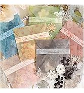 Diuhofart 300pcs Scrapbook Paper Cutouts Lace Flowers Butterfly for Scrapbooking Embellishments S...
