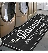 Laundry Room Long Mat Area Rug Non-Slip Floor Mat Waterproof Farmhouse Carpet for Kitchen 40
