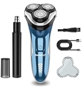 SweetLF Electric Razor for Men with Nose Trimmer, 100% Waterproof, Rechargeable Cordless Shaver, ...