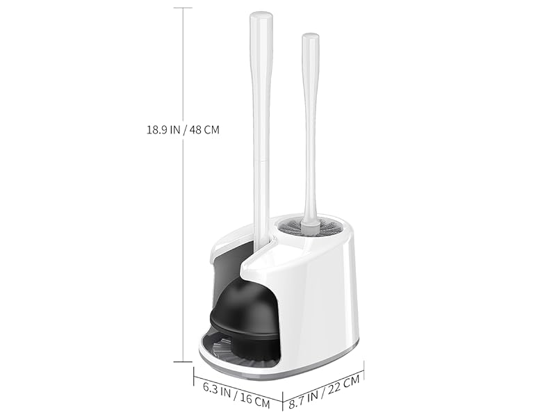 MR.SIGA white plunger and toilet brush combo