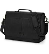 RAINSMORE Vintage Messenger Bag for Men PU Leather Laptop Bag 15.6 Inch Waterproof Mens Briefcase...
