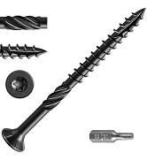Wensilon #10 * 3" Black Deck Screws, (137pcs) 2 lbs.Exterior Wood Screws, Rust Resistant epoxy Co...