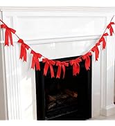 Bow Garland Banner - 10Pcs Pre-Strung Satin Bows for Baby Shower, Birthday, Bridal Shower, Weddin...