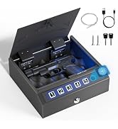 MUTAK Biometric Gun Safe for Pistols, Gun Safe for Handgun,with Fingerprint & 5 Digits Pin Code/K...