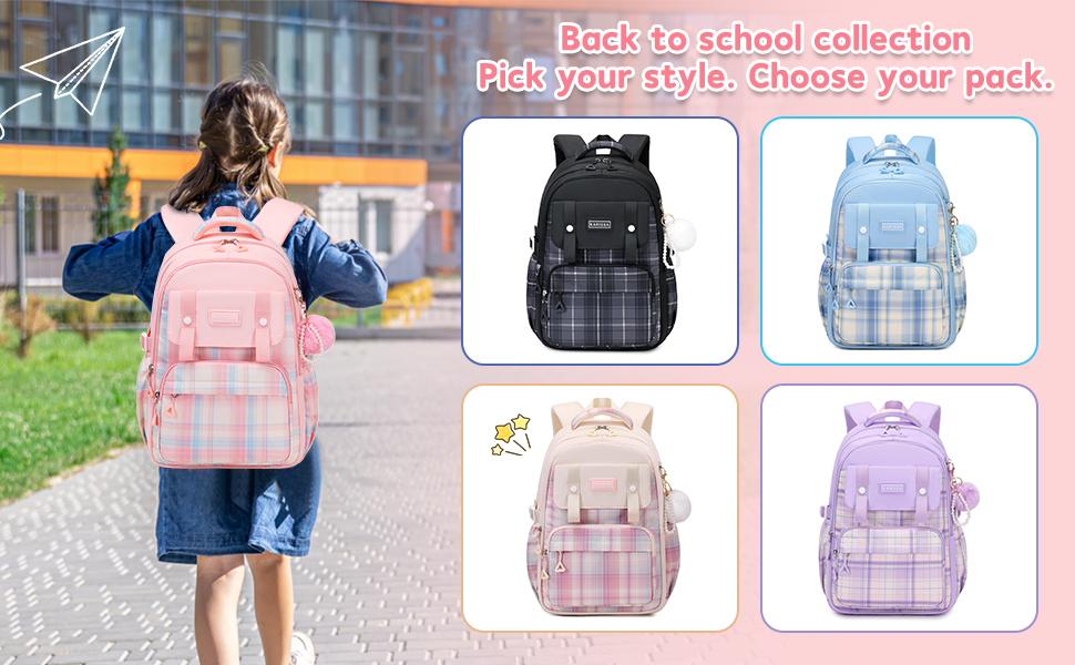 This super cute girl's book bag is perfect for back to school season.
