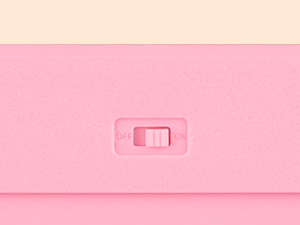 a pink phone case with a square slot.