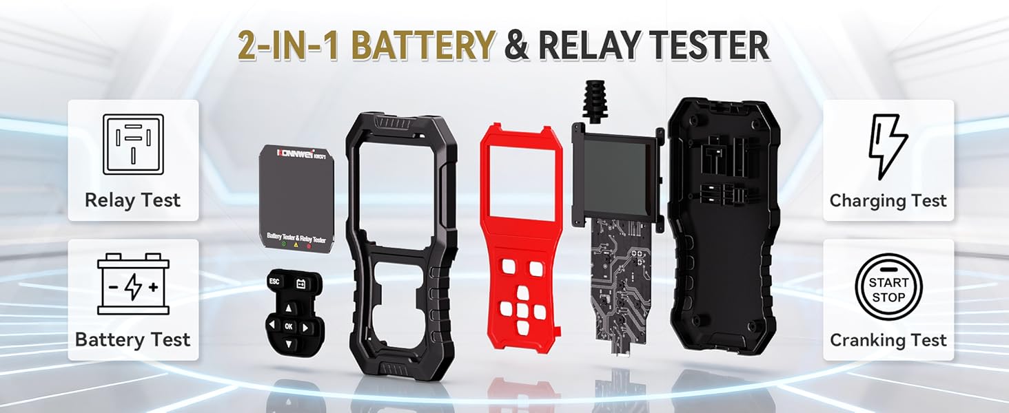 Battery Tester & Relay Tester 2 IN 1