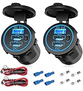 2PCS Depvko USB Outlet Car Charger Multi Port Socket, Dual 30W PD3.0 USB C & 18W Quick Charge QC3...