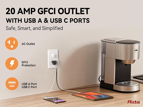 20 Amp Self-Test GFCI