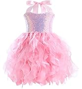 Suppromo Baby Girls Tutu Dress Up for Girls Party Outfit Sequin Princess Dress for Birthday Gift