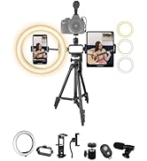 Acuvar Vlogging Kit for Smartphones, iPhones, Android, Tablets, DSLR, Cameras for Online Live Str...