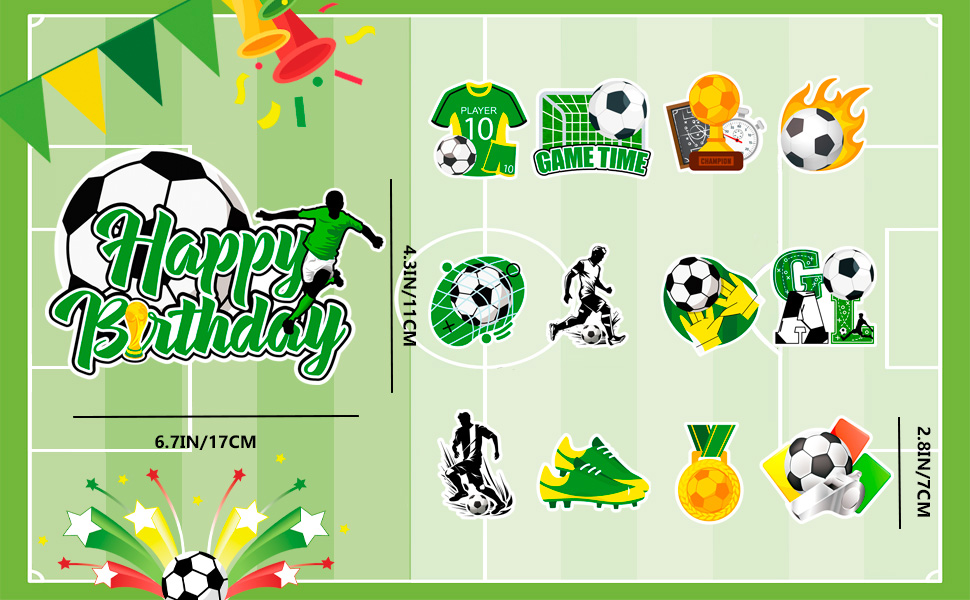 soccer cupcake toppers