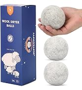 Wool Dryer Balls Handmade 3 Pack XL,Organic Laundry Dryer Balls,100% New Zealand Wool Natural Fab...