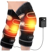 HOMRELEXA Heat Knee Massager Extra-Large Knee Pad with Four Motor Vibration Massage, knee heating...