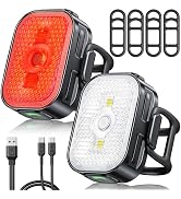 Viccux Bike Lights Set with Wide-Angle Reflectors, 8+6 Modes & Ultra-Light Bicycle Lights, IP65 W...
