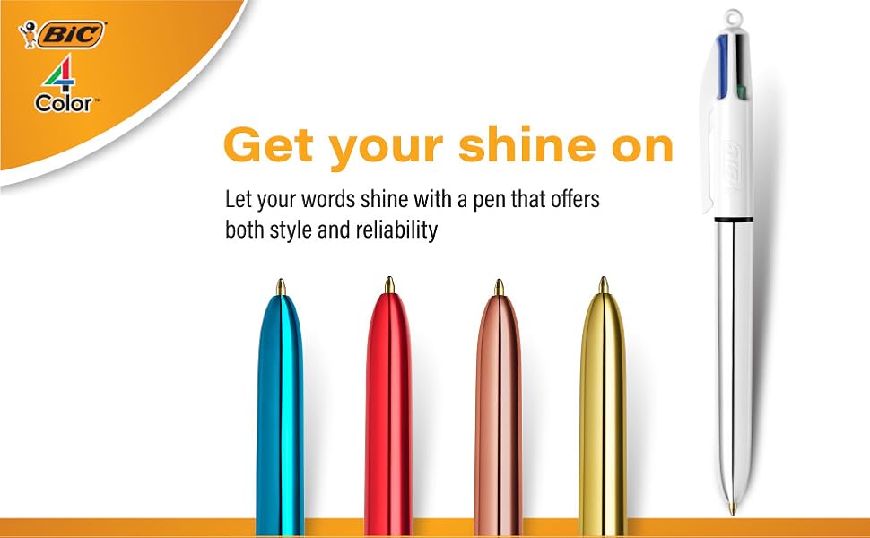 BIC 4-Color Shine Retractable Pen