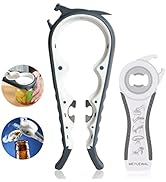 Latest Jar Opener Bottle Opener for Weak Hands, 6 in 1 Multi Function Can Opener Bottle Opener Ki...
