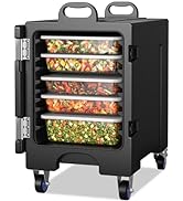 ARLIME Hot Box Food Warmer 81 QT, Front-Loading Insulated Food Pan Carrier for 5 Full-Size Pans, ...
