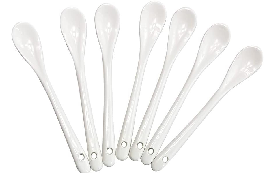 Porcelain White Coffee Spoons