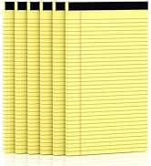 Roneky Yellow Legal Pads 8.5 x 14 Note Pads, 6 Pack 8.5 x 14 Notepads, Wide Ruled Lined Paper, Mi...