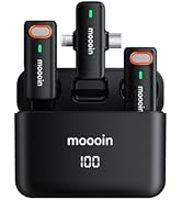 Moooin Wireless Lavalier Microphone with AI Noise Reduction & Voice Changer-Plug-and-Play, Mini P...